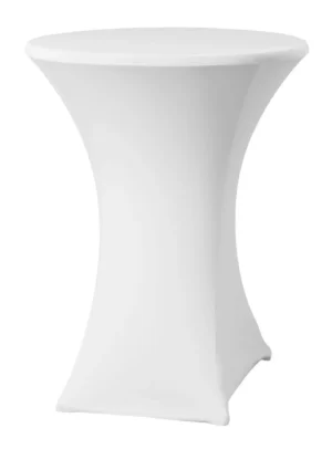 Spandex huzat koktélasztalra – Fehér – ø850x1150 mm