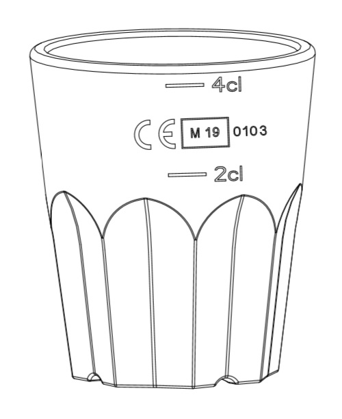 2 cl és 4 cl jelöléssel