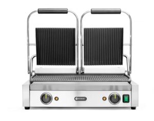 Kontakt grill – dupla verzió – Bordázott tetejű és aljú – 230V / 3600W – 570x370x210 mm