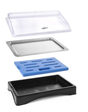 Hűthető bemutatótálca fedővel – GN 1/1 – 555x357x175 mm