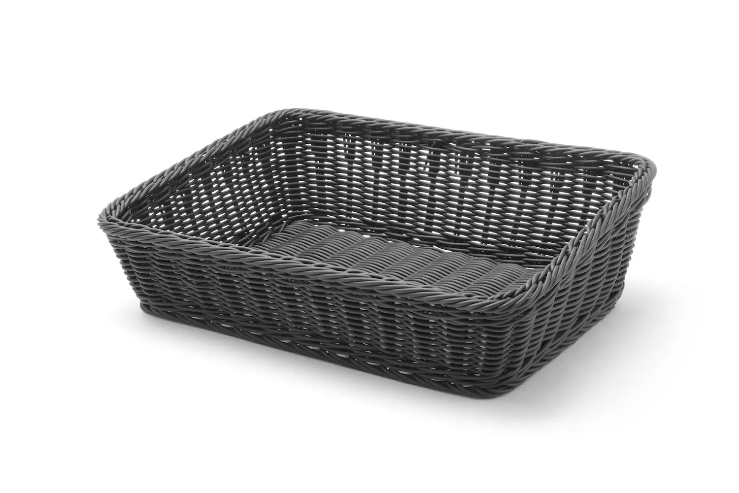 Süteményes kosár szögletes – Fekete – 400x300x120 mm