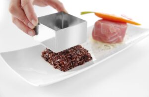 Nyomólemez tálalógyűrűhöz – négyzet –  80x80x55 mm