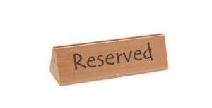 Foglalt Tábla “Reserved”