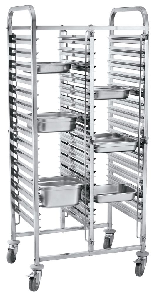 Dupla regál kocsi – 30 X GN 1/1 – Profi Line – 740x550x(H)1730mm