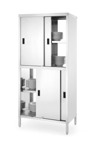 Áthaladó szekrény térelválasztóval és tolóajtókkal – Kitchen Line – 800x500x(H)1800mm