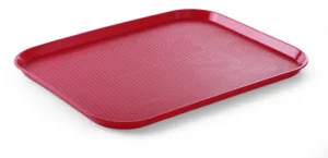 Gyorséttermi tálca kicsi – Piros – 265x345x20 mm