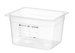 Műanyag tároló GN edény 1/2 – HACCP – Átlátszó – 6.5 L