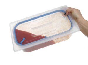 Légmentesen záródó GN tetők – PP – GN 1/9 – Átlátszó