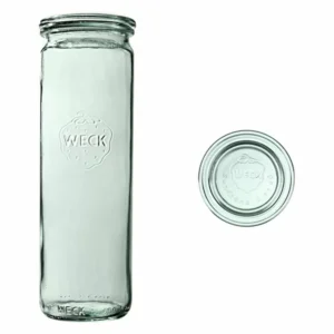 Hengeres üveg, 600 ml, fedővel, Zylinder, 6 db