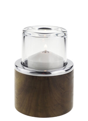 TONDO WOOD PICCOLO ezüst gyűrűvel, átlátszó búrával