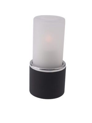 TONDO fekete, ezüst gyűrűvel, fehér búrával